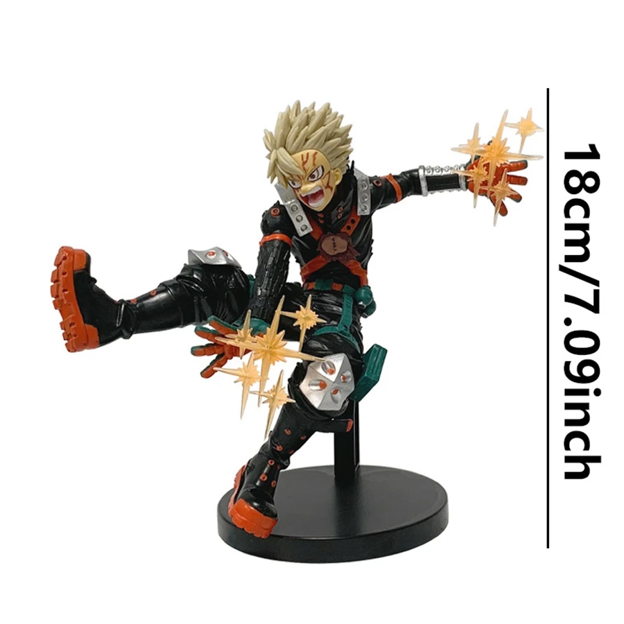 18cm Boku no Hero Academia Anime Figure Bakugo Katsuki Action Figure Midoriya Izuku/Todoroki Shoto Figurine PVC Collection Toys