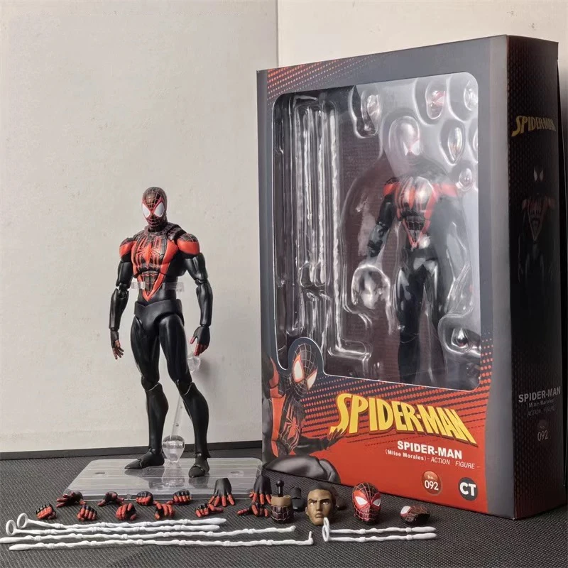 Ct Toys Spiderman Mafex 185 Classic Costume Anime Figure Ver Miles Morales 2099 Spider-man Action Figure Figurine Toys Kids Gift - Image 9