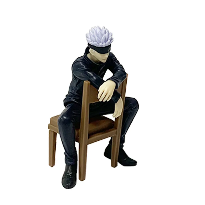 11CM Gojo Satoru Anime Jujutsu Kaisen Figure Satoru Gojo Rest Time Sitting Position Comes With Stool Gift Toy Action Figure PVC - Image 4