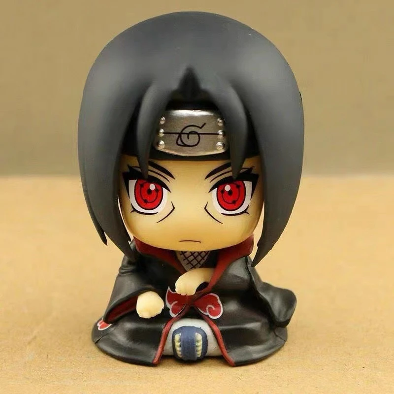 9cm Naruto Anime Figure Naruto Kakashi Action Figure Q Version Kawaii Sasuke Itachi Figurine Car Decoration Collection Model Toy - Image 6