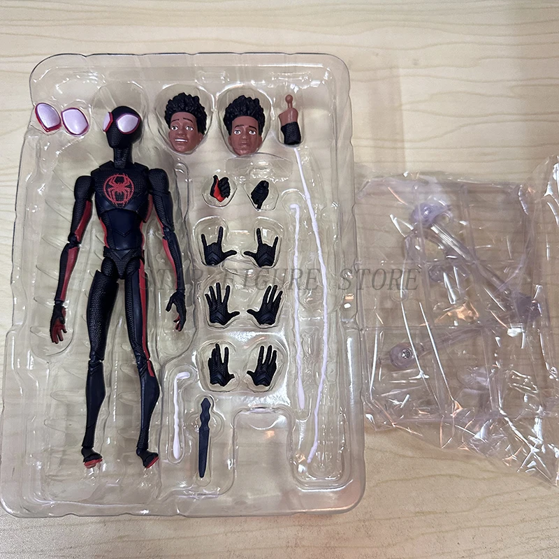 SHF Spider-Man Across the Spiderverse Miles Morales Action Figure PVC Collectible Model 15cm Marvel CT Spiderman Figurine Toys - Image 9