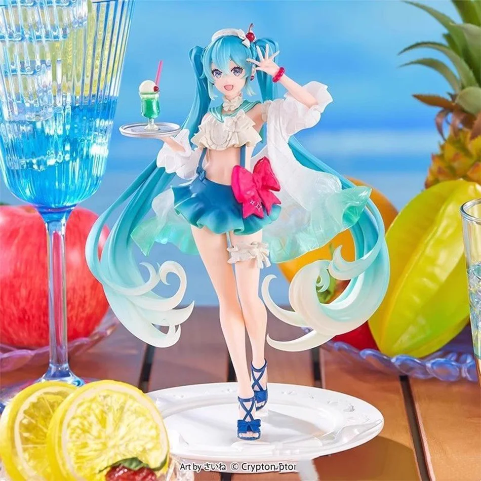 New Hatsune Miku figure Soda cream dress The Props Desktop Decoration Collection PVC Model Toys Kids Gifts - Image 5