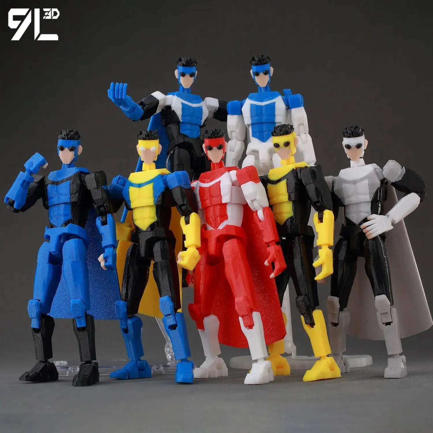 9L3D Lucky 13 Invincible Boy Conquer​ Omni Action Figure 3D Printed Anime Model Multi-Jointed Poseable Collectible Toy Gift Fan