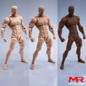 Wind Toys 1/12 Male Muscle Strong Super Flexible Joint Body 16cm Man Action Figure Doll Model with Head Sculpt