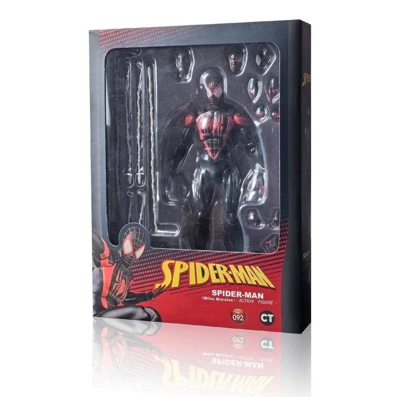 CT MAFEX No.092 Spider-Man Miles Morales Action Figure Ultimate Spiderman Figurine PVC Collection Comics Maf Miles Model Toys - Image 3