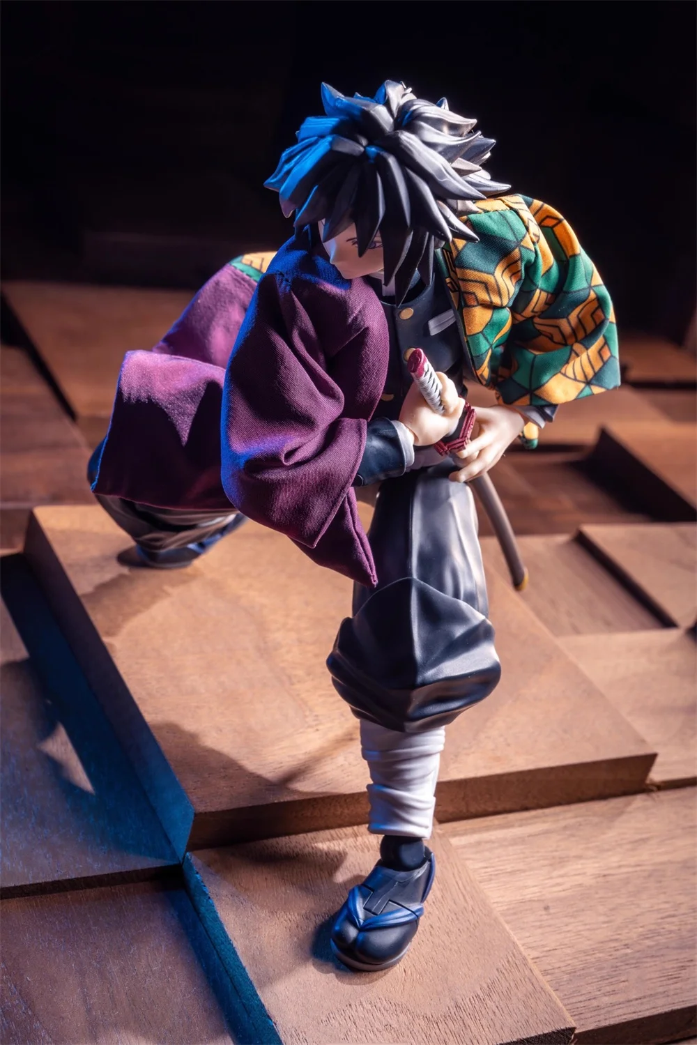 1/12 Scale Demon Slayer Male Character Tomioka Giyuu Kamado Tanjirou Grid Cloak Kimono Fit 6" Action Figure Body Model Toys - Image 3