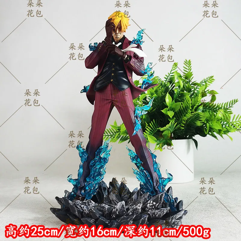 One Piece Sanji Anime Figure GK Statue Hand Made Cartoon Surrounding Desktop Office Ornament Birthday Gift 25cm Anime Model - Image 3