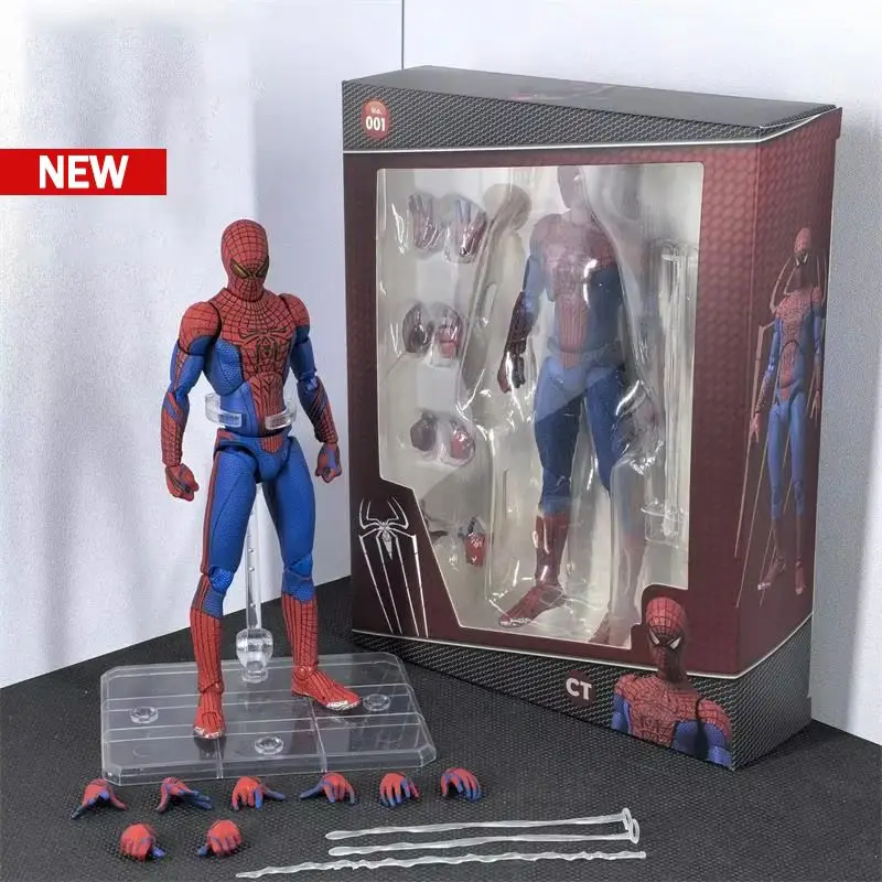 Ct Toys Spiderman Mafex 001 Peter Parker Andrew Garfield Action Figure - the Amazing Spider-Man Shf Anime Model Collectible Toy