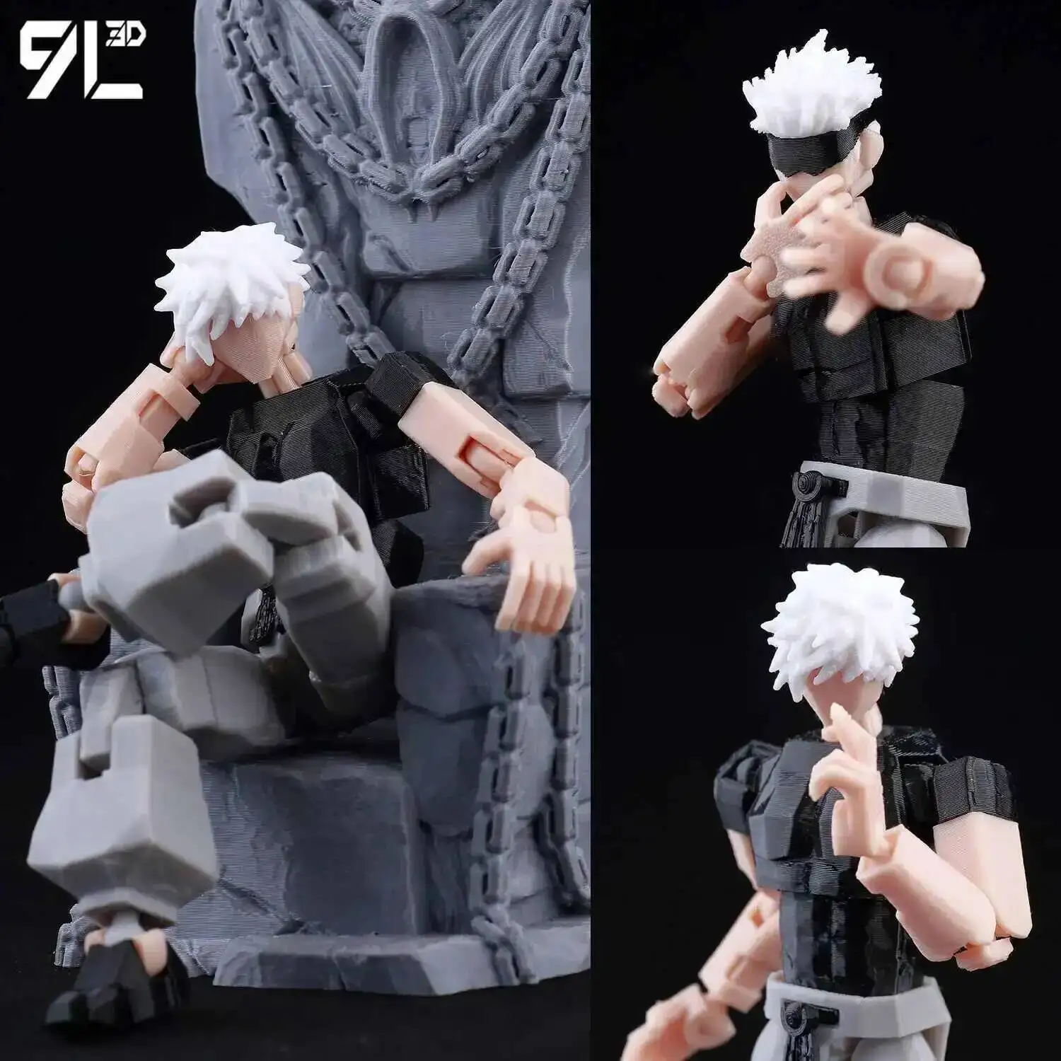 9L3D Printed Anime Jujutsu Kaisen Sukuna Yuji Yuta Satoru Gojo Lucky Dummy 13 Movable Shapeshift Action Figures Mannequin Toys - Image 6