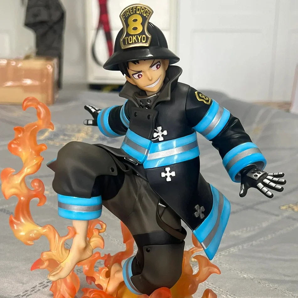 16CM Shinra Kusakabe Figure Anime Fire Force Special Effect Blood Desktop Doll Golf Model Toy Gift Collection Ornaments PVC - Image 3