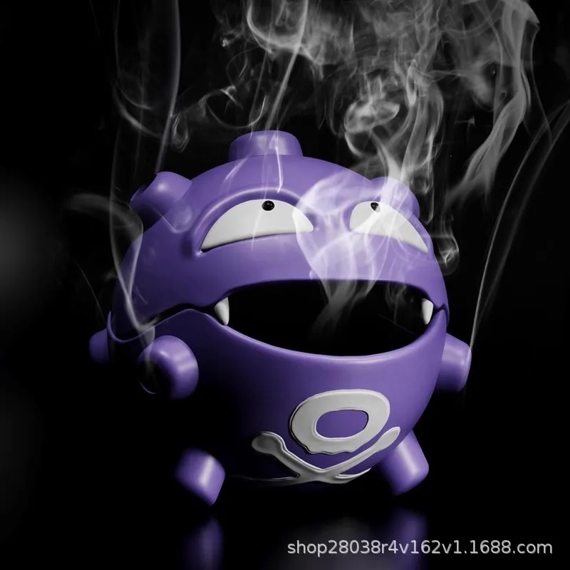 Cartoon Koffing Mosquito Coil Tray Anime Gastly Indoor Incense Holder Cute Bedroom Grimer Figure Desktop Car Decoration Gas Toy