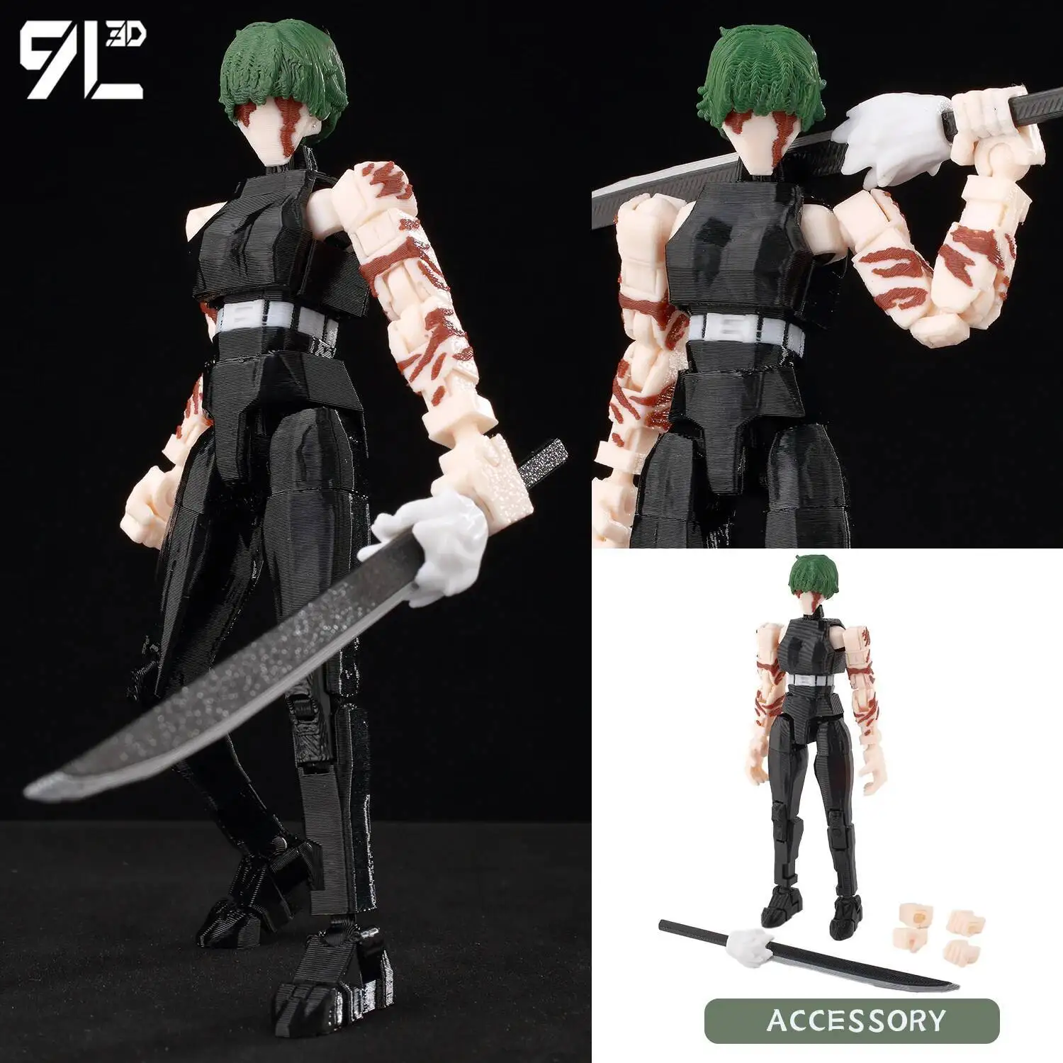 9L3D Printed Anime Jujutsu Kaisen Sukuna Yuji Yuta Satoru Gojo Lucky Dummy 13 Movable Shapeshift Action Figures Mannequin Toys - Image 7