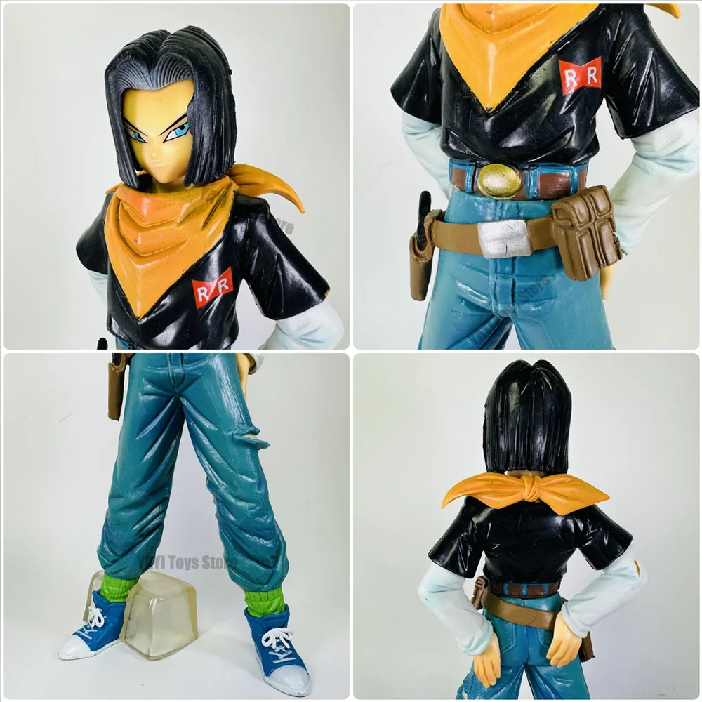 25CM Anime Dragon Ball Z Android 17 18 Figure Android 18 PVC Action Figures Collection Model Toys for Children Christmas Gifts