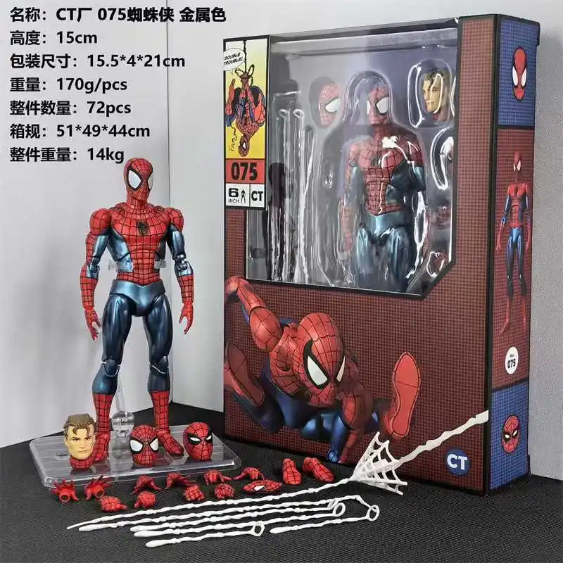 Ct Toys Spiderman Mafex 001 Peter Parker Andrew Garfield The Amazing Spider-Man Shf Anime Action Figure Customized Ct Factory - Image 7
