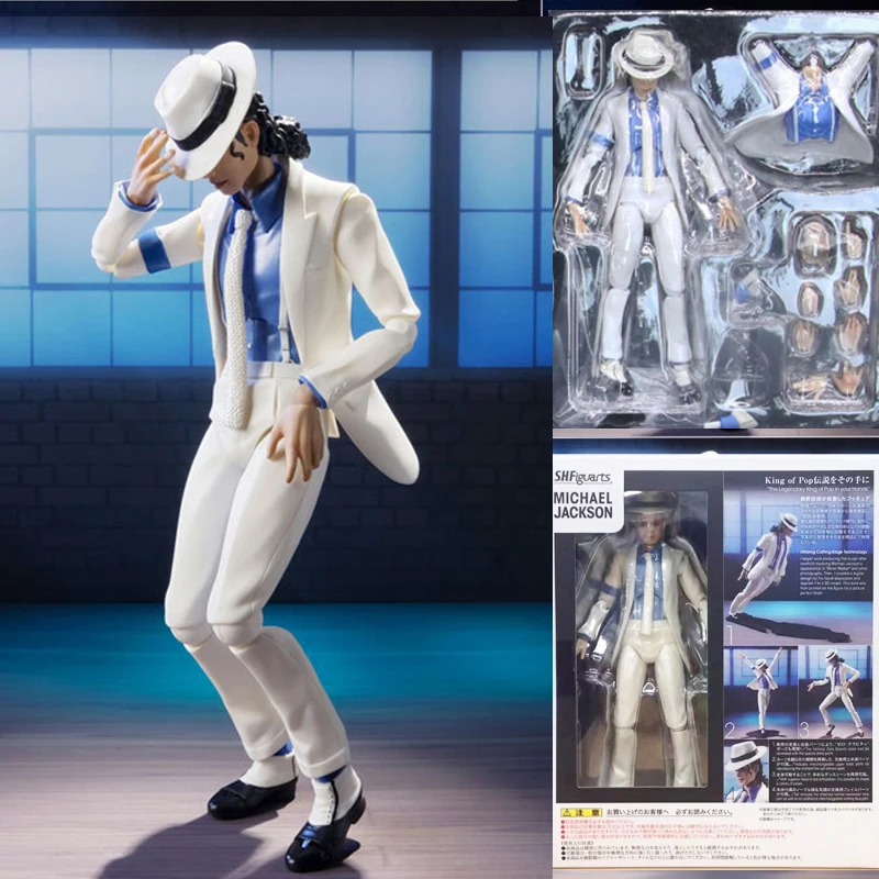 SHFiguarts Michael Jackson Action Figure White Suit Figma 096 Thriller MJ Classic Anime Toys Collection Model For Birthday Gift - Image 6