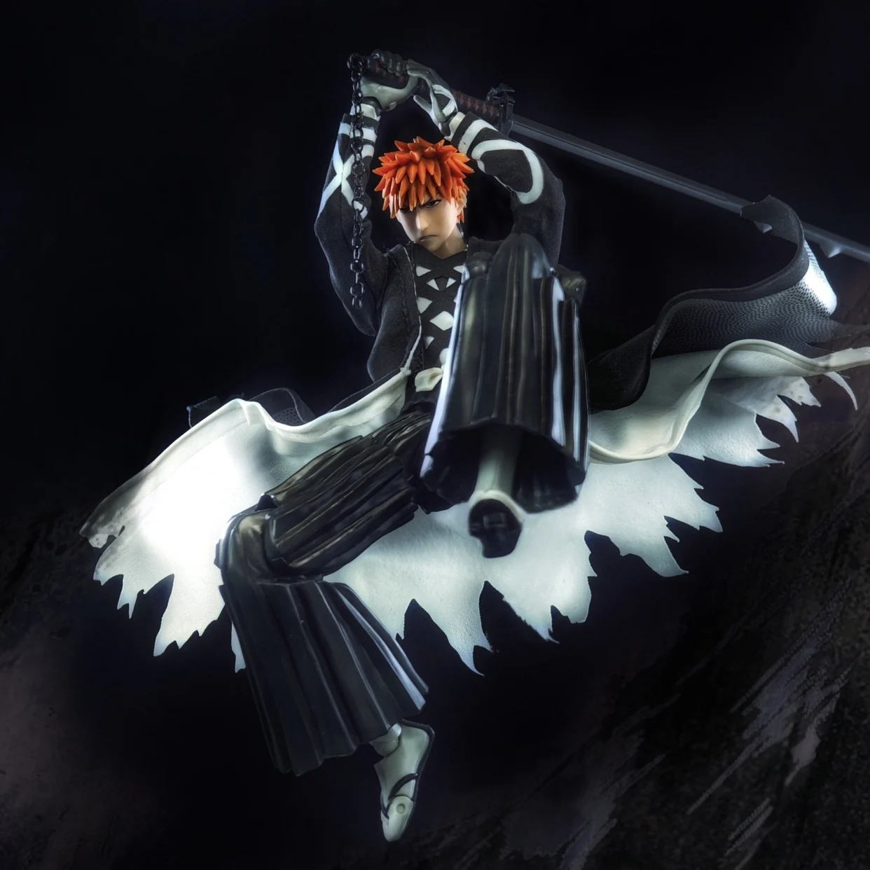 In Stock shf 1/12 Scale Japanese Classic Anime Role Kurosaki Ichigo Double-layer Windbreaker Model For 6” Action Figures Body - Image 6