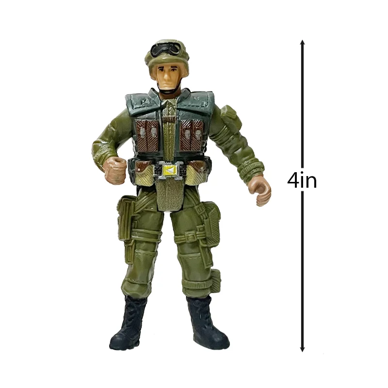 12Pcs Army Men and SWAT Team Special Forces Soldiers WWII War Game Action Figures Playset Military Modle For Kid Boy Gift - Image 4