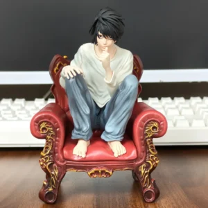 NEW Full Painted Death Note L. Lawliet Squatting Sofa Figurine Model Death Note Decoration Collection Doll Gift Figure Character