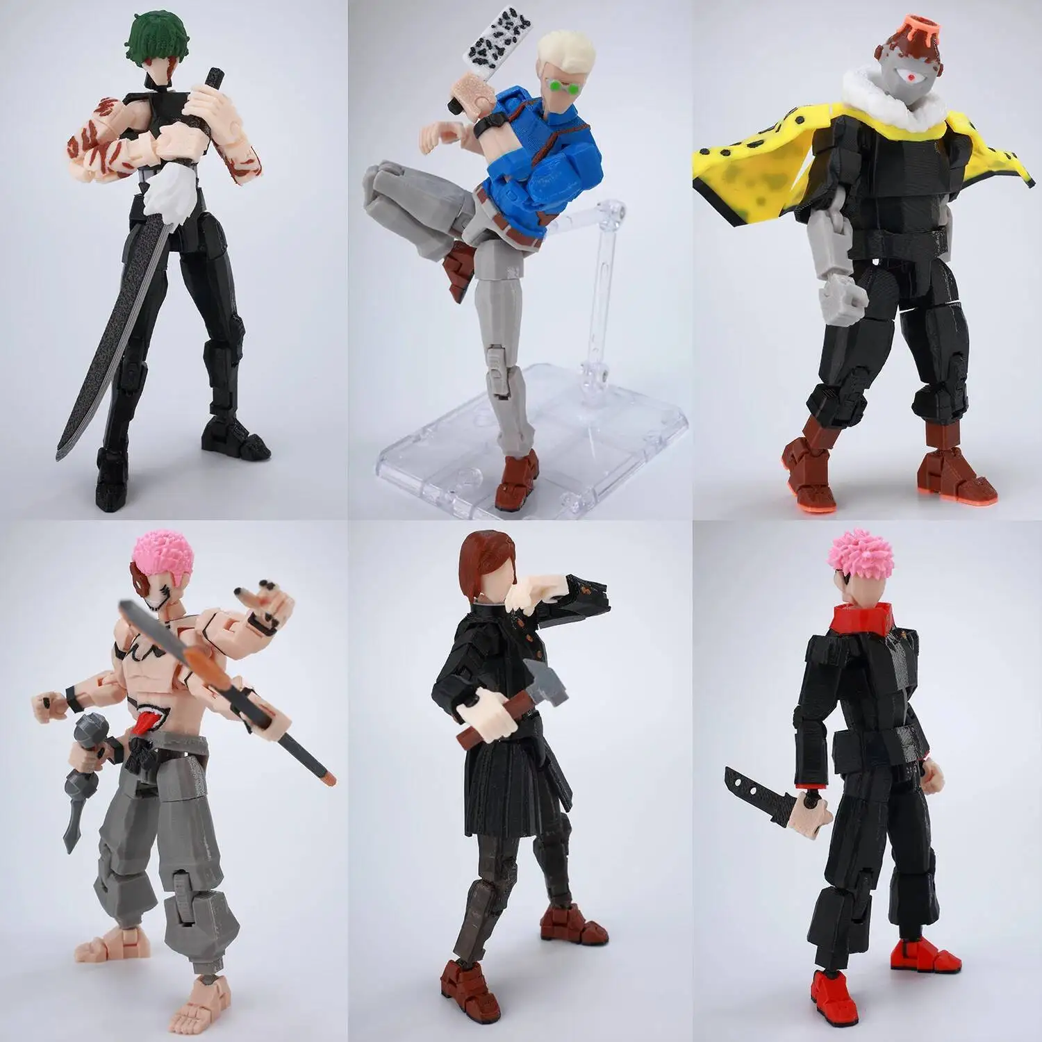 9L3D Printed Anime Jujutsu Kaisen Sukuna Yuji Yuta Satoru Gojo Lucky Dummy 13 Movable Shapeshift Action Figures Mannequin Toys - Image 3