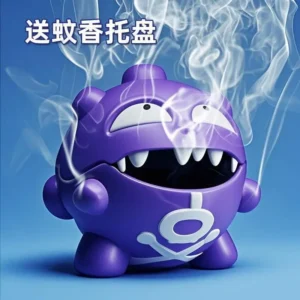 Cartoon Koffing Mosquito Coil Tray Anime Gastly Indoor Incense Holder Cute Bedroom Grimer Figure Desktop Car Decoration Gas Toy