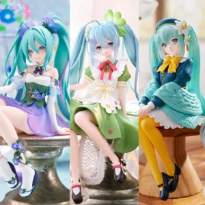 New Hatsune Miku Anime Figure Toys Flower Fairy MIKU 3 Kinds Kawaii Cartoon PVC Action Figurine Model Dolls Birthdays Gifts Kids