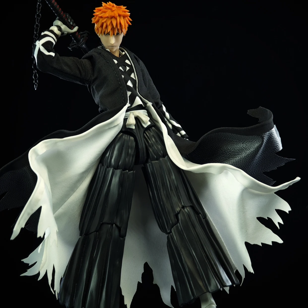 In Stock shf 1/12 Scale Japanese Classic Anime Role Kurosaki Ichigo Double-layer Windbreaker Model For 6” Action Figures Body - Image 4