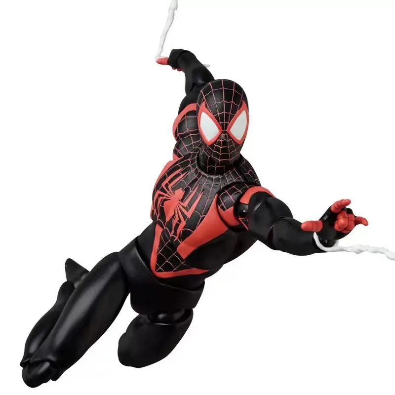 CT MAFEX No.092 Spider-Man Miles Morales Action Figure Ultimate Spiderman Figurine PVC Collection Comics Maf Miles Model Toys - Image 4