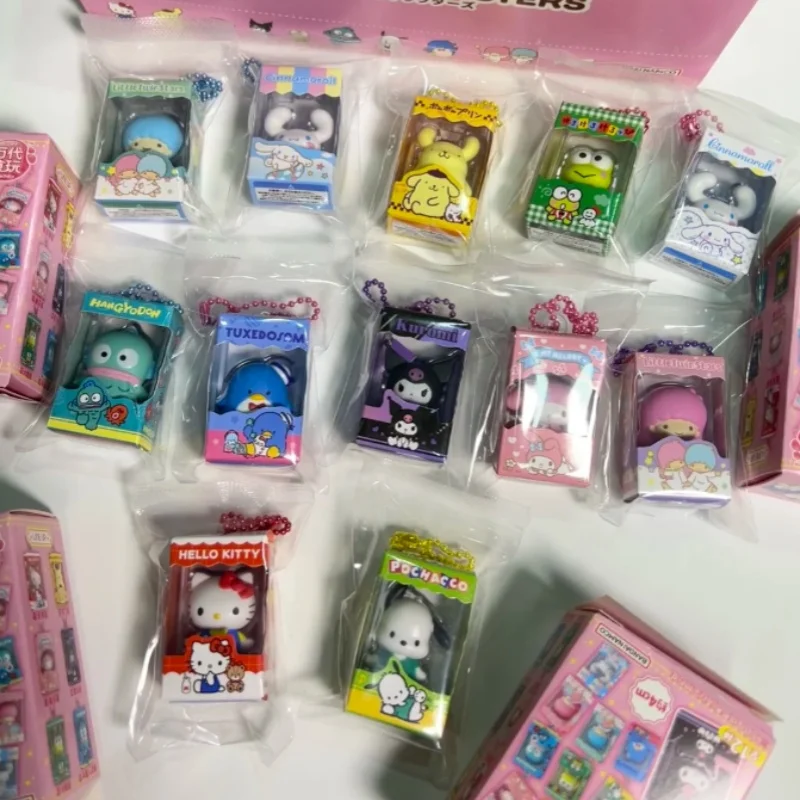 Bandai Rice Grain Sanrio Character Chocolate Box Transparent Window Display Pendant Cute Anime Character Model Collection Toy