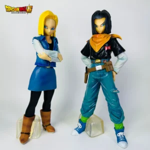 25CM Anime Dragon Ball Z Android 17 18 Figure Android 18 PVC Action Figures Collection Model Toys for Children Christmas Gifts