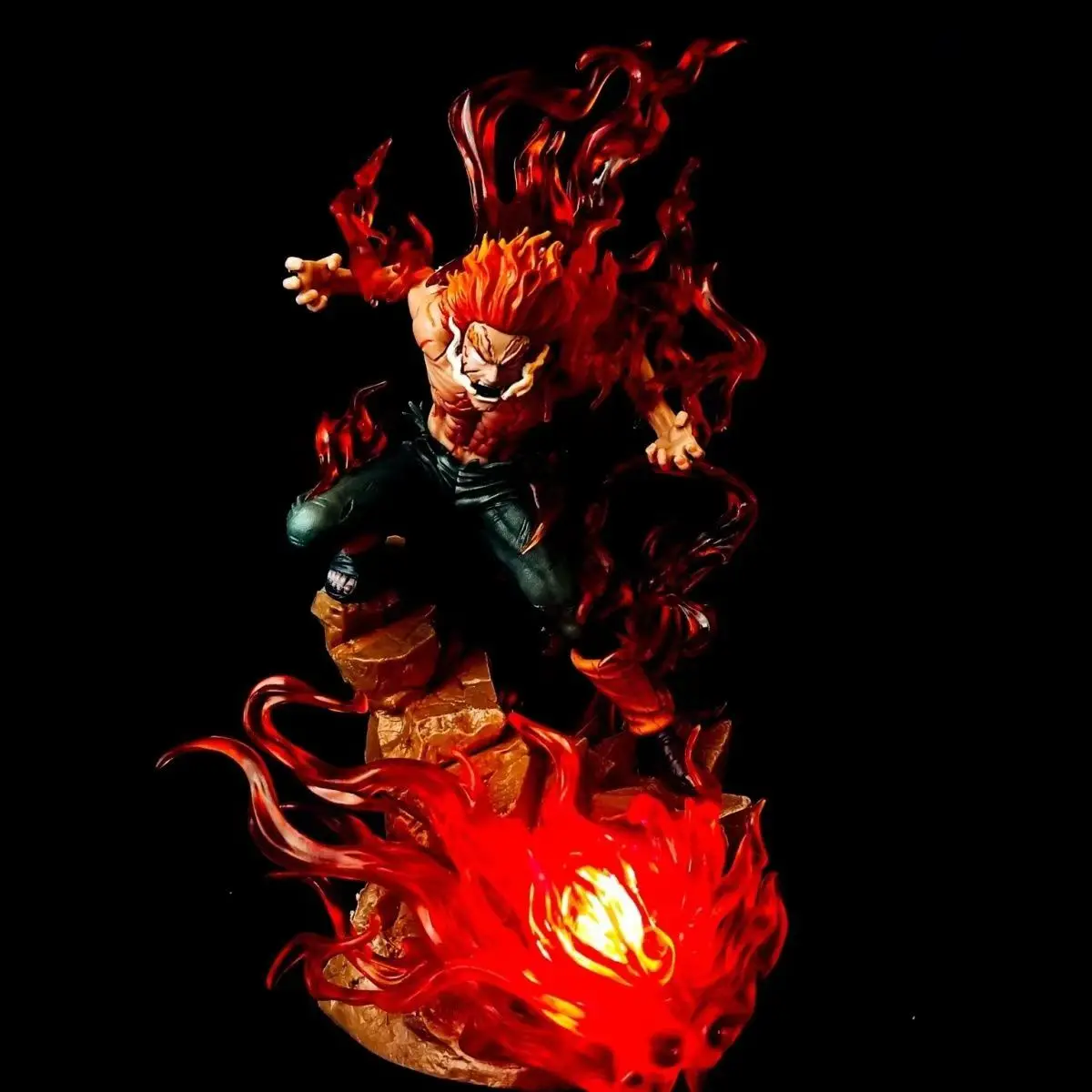 26cm Naruto Might Guy Figure Ten Years of Shinobi Anime Action Figure With Light Immortal Sitting Pvc Model Collection Toy Gift - Image 3