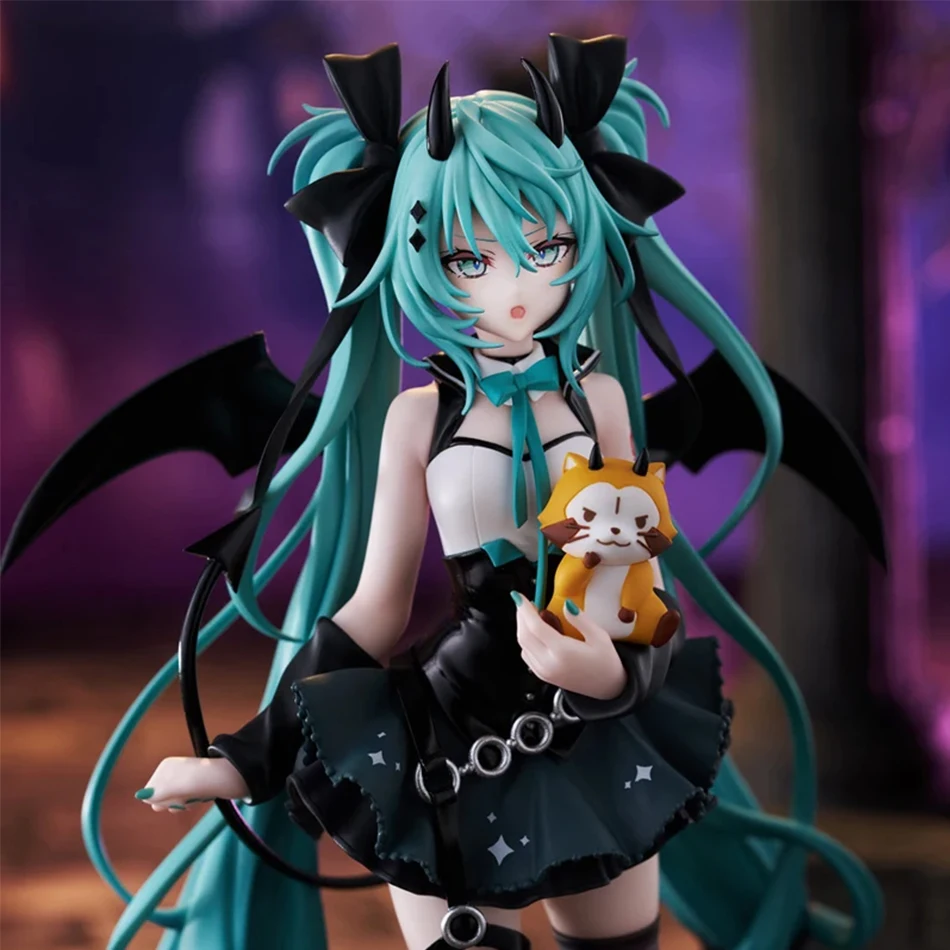 Anime Little Devil Hatsune Miku Handmade Little Raccoon Chuyin Dark Angel Handmade PVC Model Animation Peripheral Ornaments - Image 6