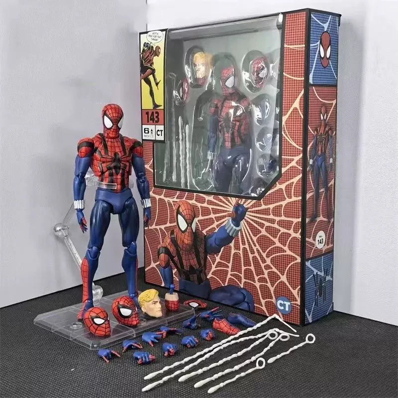 Ct Toys Spiderman Mafex 185 Classic Costume Anime Figure Ver Miles Morales 2099 Spider-man Action Figure Figurine Toys Kids Gift - Image 12