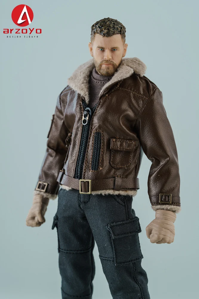 1/12 Scale Male Soldier Leather jacket Clothes Model Fit 6'' Logan Romankey Ant Notaman Male Soldier Action Figure Body - Image 5