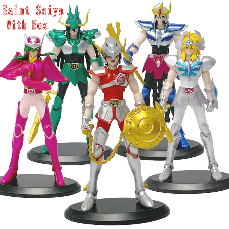 In Stock Anime Figure Phoenix Ikki Hyoga Seiya Shiryu Standing Armor Model Children’s Toys PVC Box Desktop Collection Toys