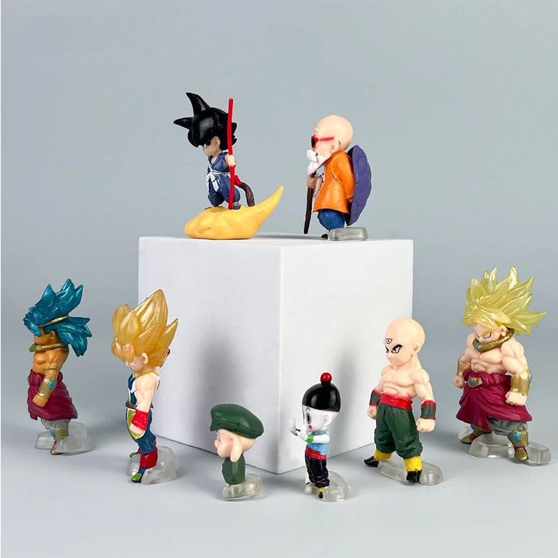 8pcs/lot Dragon Ball Mini Figure Super Saiyan Goku Vegeta Action Figure Collection Model Toys - Image 3