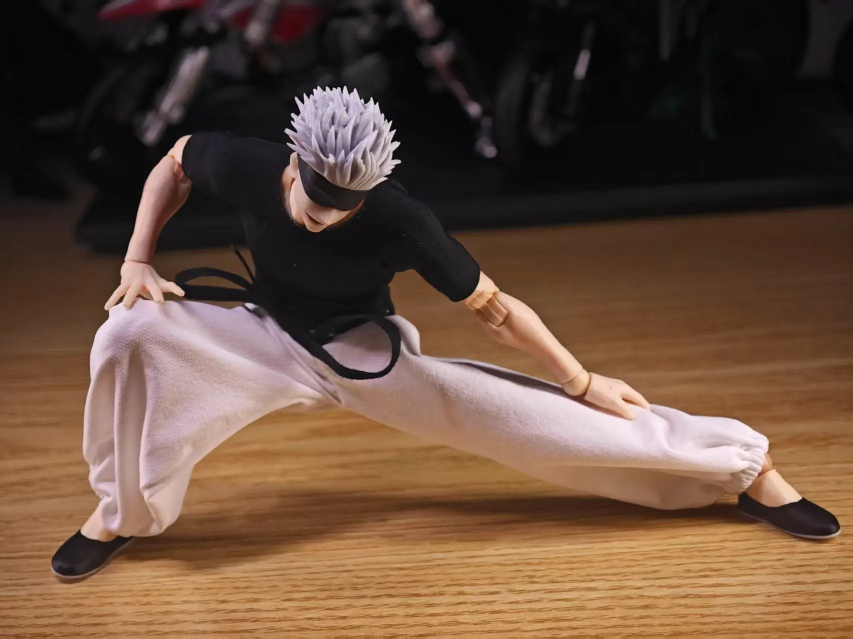 Jujutsu Kaisen 1/12 Male Clothes Set Gojo Satoru White Short Robe Pants Tight T-shirt Model for 6" VTOYS X BMS Action Figure Toy - Image 6