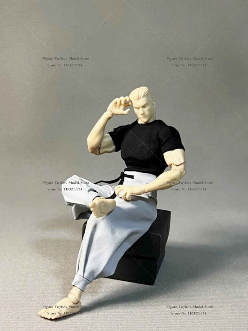 Romankey Man Body Decoration 1/12 Fushiguro Toji Cloth Pu Top Black Gray Bloomers Casual All-Match Clothes Set For 6" Figure - Image 5