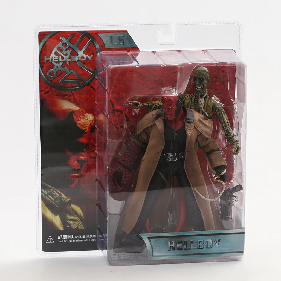 Mezco – Hellboy – 2004 “Hellboy” Trenchcoat Variant Collectible Model Doll Action Figure Toy