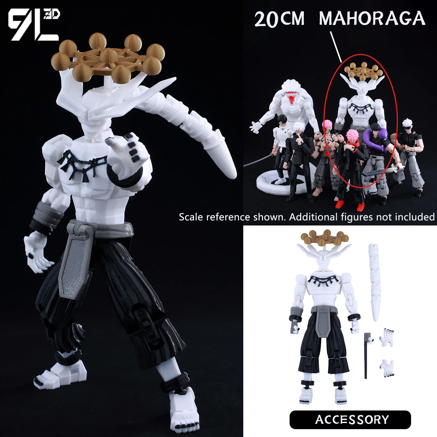 9L3D Printed Demon Slayer AKAZA Tanjiro Kamado Lucky Dummy 13 Movable Shapeshift Action Figures Mannequin Toys for Anime Fans - Image 9