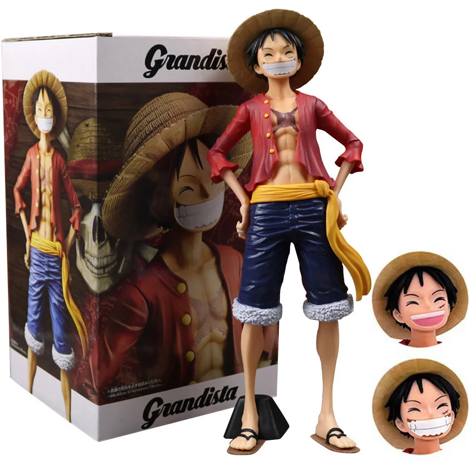 28cm One Piece Anime Figure Confident Smiley Luffy Three Form Face Changing Action Figurine Doll PVC Model Toys Collection Gifts - Image 7