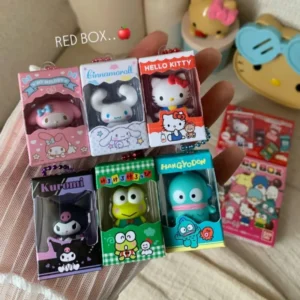 Bandai Rice Grain Sanrio Character Chocolate Box Transparent Window Display Pendant Cute Anime Character Model Collection Toy