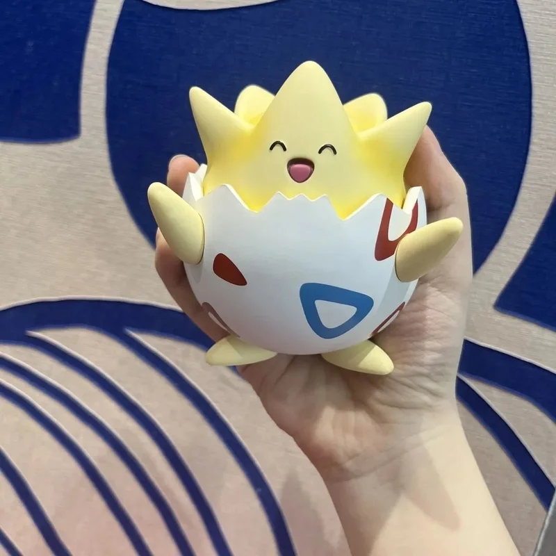 Kawaii Pokemon Happy Togepi Anime Figure Car Desktop Ornament Cute Model Doll Boys And Girls Toys Surprise Gift Collectible