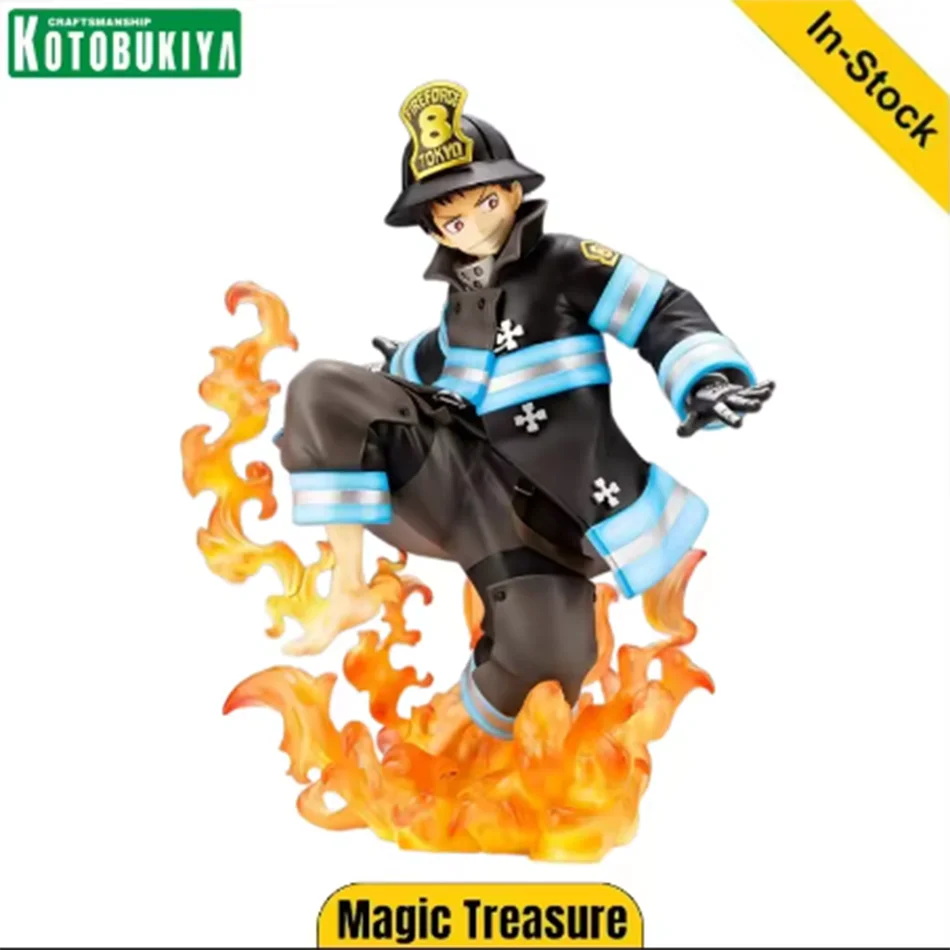 16CM Shinra Kusakabe Figure Anime Fire Force Special Effect Blood Desktop Doll Golf Model Toy Gift Collection Ornaments PVC