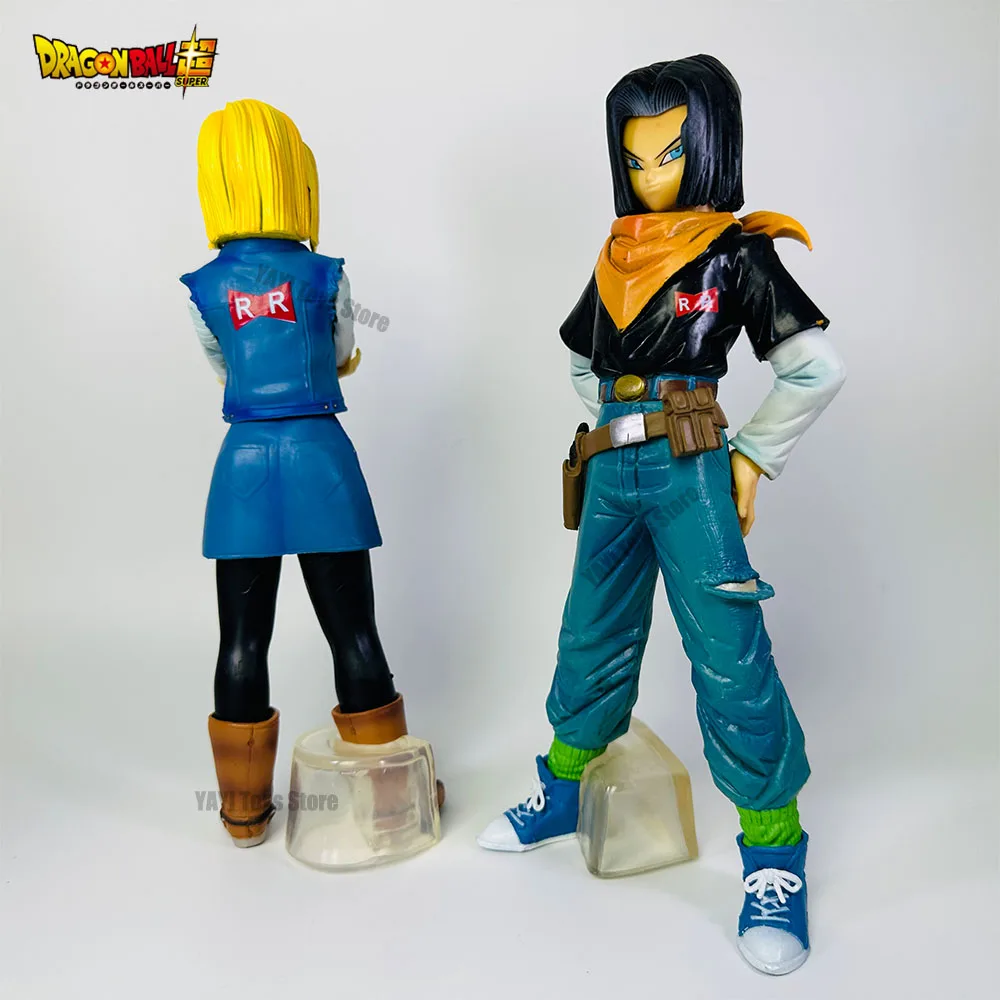 25CM Anime Dragon Ball Z Android 17 18 Figure Android 18 PVC Action Figures Collection Model Toys for Children Christmas Gifts - Image 4