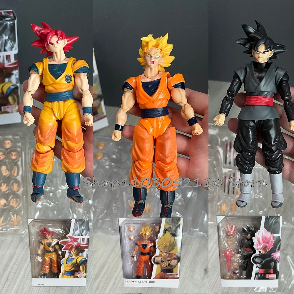 Dragon Ball Z Super Saiyan Full Power Son Goku God Sun Wukong Black Goku Zamasu Action Figure Anime S.H.Figuarts Model Toy Gift
