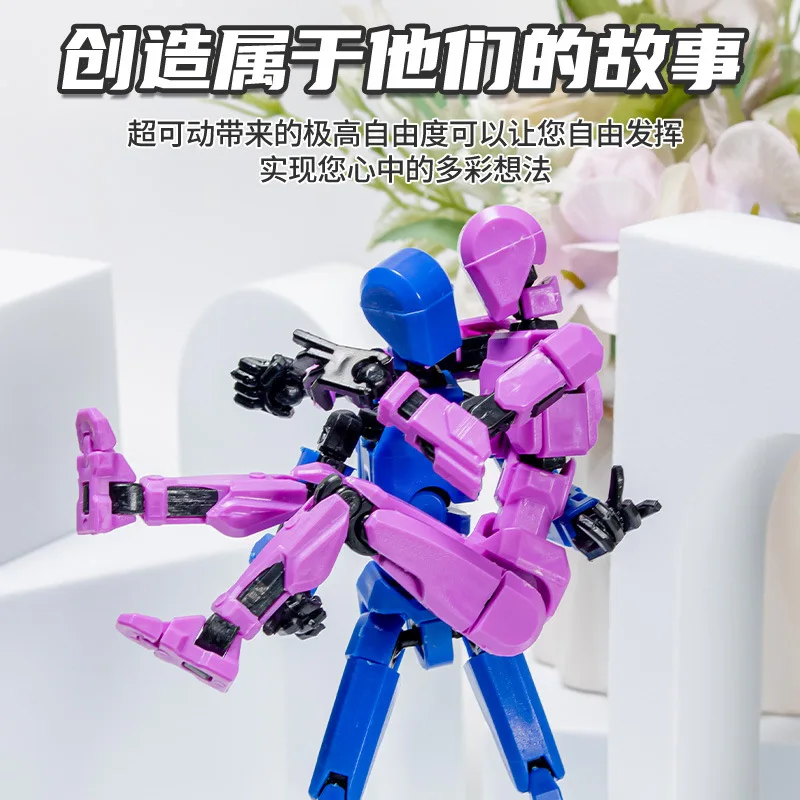 Dummy 13 Action Figure Toys for Kids Lucky 13 Multi Jointed Movable Shapeshift Robot 3D Printed Man Action Figures Children Toy - Image 4