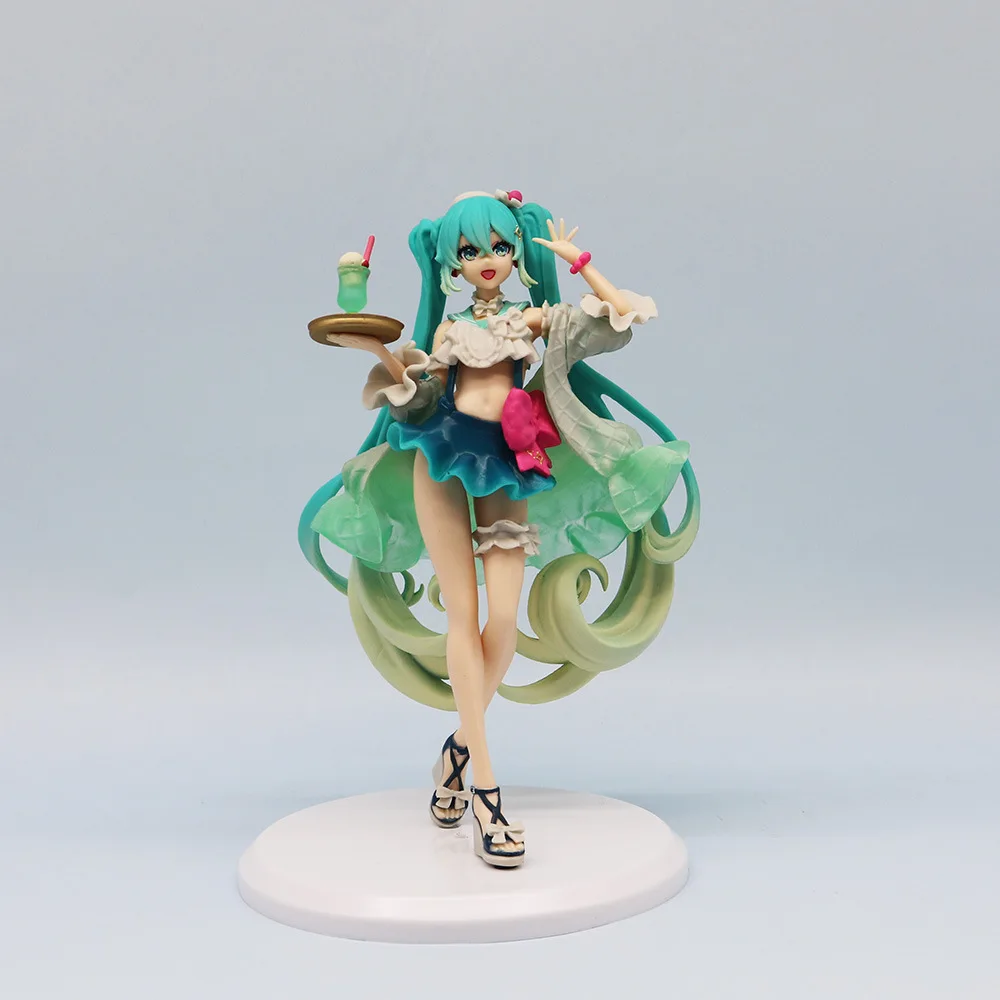New Hatsune Miku figure Soda cream dress The Props Desktop Decoration Collection PVC Model Toys Kids Gifts - Image 8
