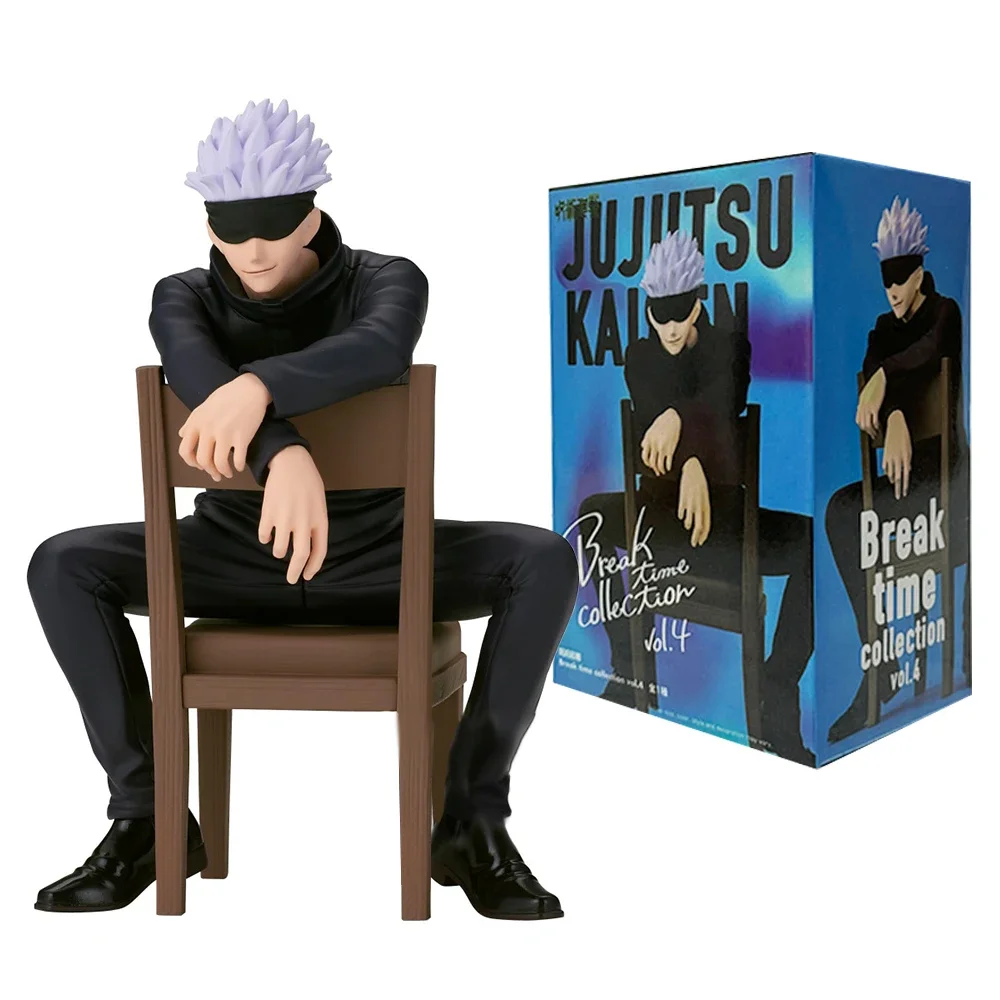 11CM Gojo Satoru Anime Jujutsu Kaisen Figure Satoru Gojo Rest Time Sitting Position Comes With Stool Gift Toy Action Figure PVC - Image 9
