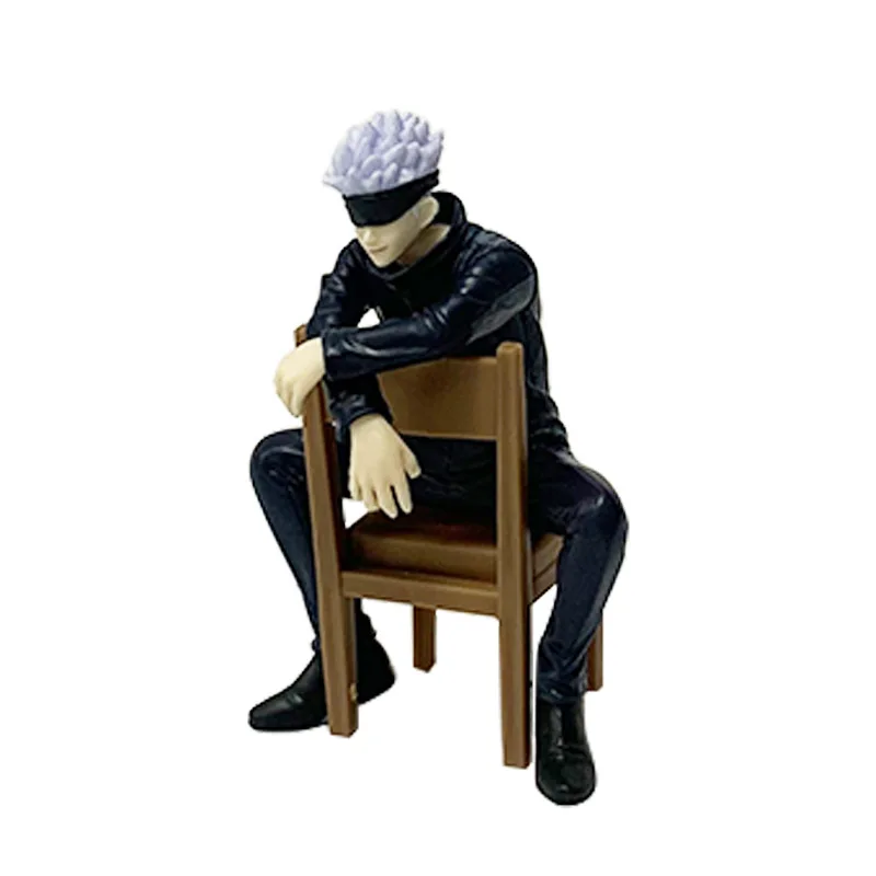 11CM Gojo Satoru Anime Jujutsu Kaisen Figure Satoru Gojo Rest Time Sitting Position Comes With Stool Gift Toy Action Figure PVC - Image 6