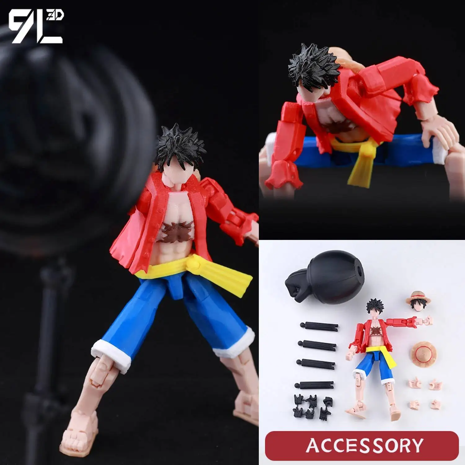 9L3D Printed Demon Slayer AKAZA Tanjiro Kamado Lucky Dummy 13 Movable Shapeshift Action Figures Mannequin Toys for Anime Fans - Image 27